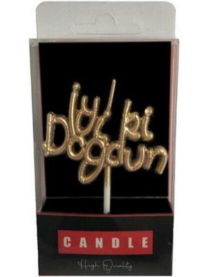 Hayaller Dükkanı Mum Iyiki Doğdun Altın Pk:1