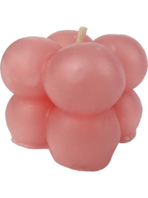 Hayaller Dükkanı 25 Adet Mum Bubble Makaron Pembe 3,5x3,5 cm Pk:1