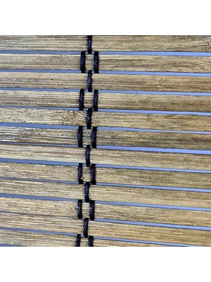 Binbirreyon Kahverengi Doğal Bambu Stor Perde Güneşlik Kullanıma Hazır KD037