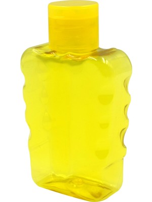 100ML Sarı Plastik Şişe +Fliptop Kapak Boş Şişe 100 ml Boş Kolonya Şişesi