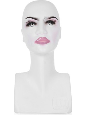 Rafburada Makyajlı Büst Mankeni - Takı, Peruk Makyajlı Mankeni