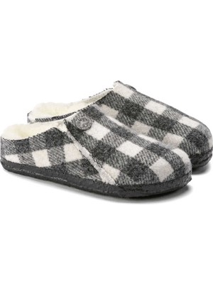 Birkenstock 1020946 Zermatt Kids Fe Shearling Plaid Cocuk Terlik