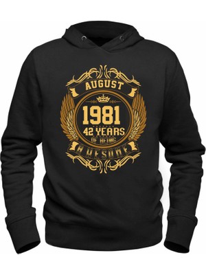Alfa Tshirt Vintage Gold Awesome Series August 1981 Siyah Sweatshirt