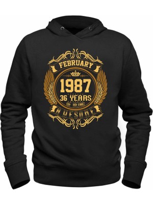 Alfa Tshirt Vintage Gold Awesome Series February 1987 Siyah Sweatshirt