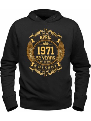 Alfa Tshirt Vintage Gold Awesome Series April 1971 Siyah Sweatshirt