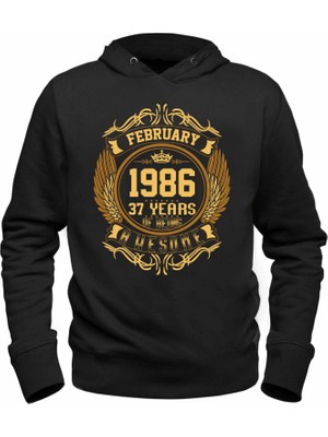 Alfa Tshirt Vintage Gold Awesome Series February 1986 Siyah Sweatshirt