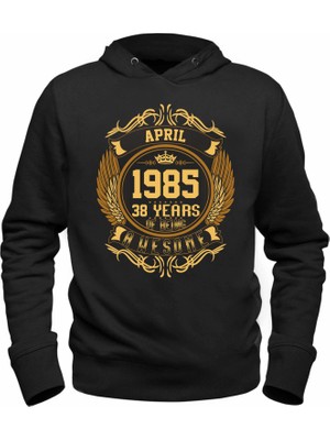 Alfa Tshirt Vintage Gold Awesome Series April 1985 Siyah Sweatshirt