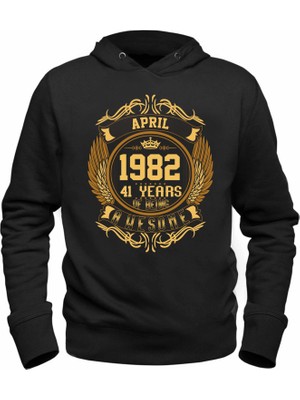 Alfa Tshirt Vintage Gold Awesome Series April 1982 Siyah Sweatshirt