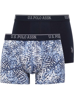 U.S. Polo Assn. Erkek Baskılı-Lacivert 2'li Boxer 80477