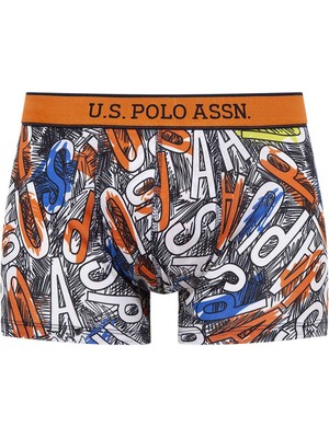 U.S. Polo Assn. Erkek Baskılı-Lacivert 2'li Boxer 80478