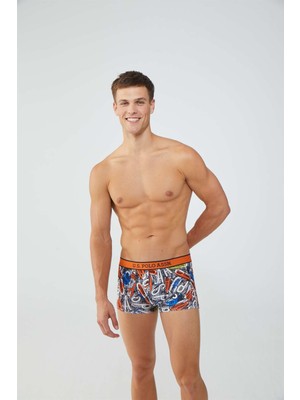 U.S. Polo Assn. Erkek Baskılı-Lacivert 2'li Boxer 80478