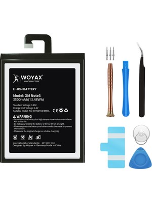 Woyax Xiaomi Mi Note 3 Uyumlu Premium Batarya / Bm3a