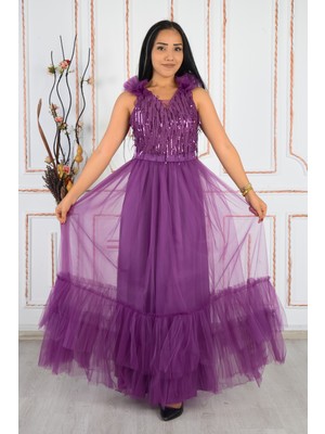 Ramon & Artos Mezuniyet & Düğün Omuz Etek Fırfır Model Prenses Abiye