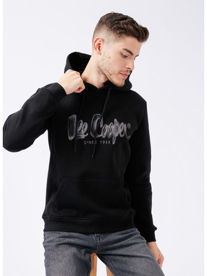 Lee Cooper Kapüşon Yaka Siyah Erkek Sweatshirt 231 Lcm 241014 Gregory Sä°yah