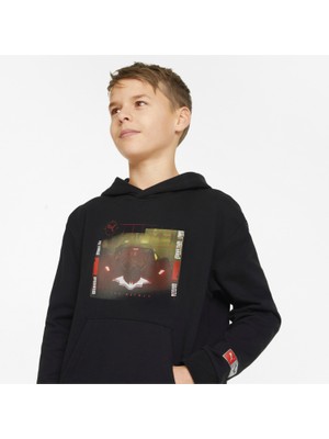 Puma x Batman Grafikli Kapüşonlu Sweatshirt Jr
