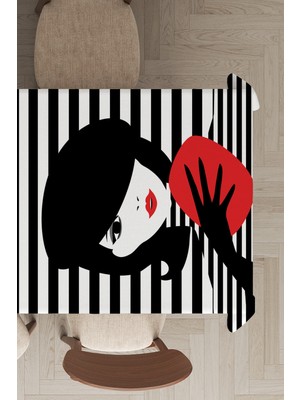 RugViva Yıkanır Leke Tutmayan Leke Tutmayan Dokuma Elit Kumaş Modern Kadın Masa Örtüsü MSO059