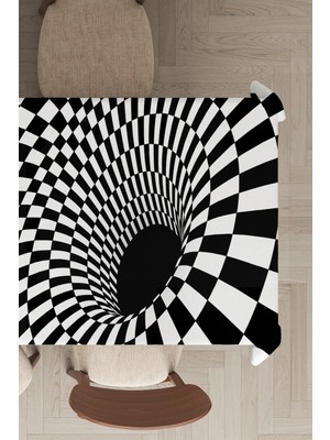 RugViva Yıkanır Leke Tutmayan Leke Tutmayan Dokuma Elit Kumaş Ilizyon Masa Örtüsü MSO205