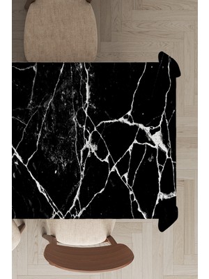 RugViva Leke Tutmayan Dokuma Elit Yıkanır Leke Tutmayan Kumaş Mermer Desen Masa Örtüsü MSO253