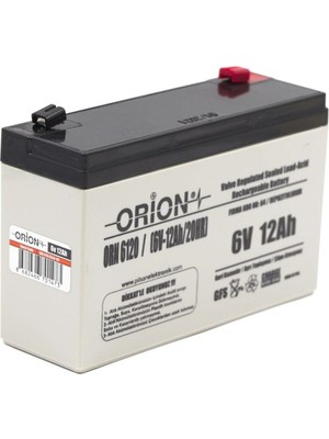 Orion 6V 12AH Kuru Bakımsız Akü