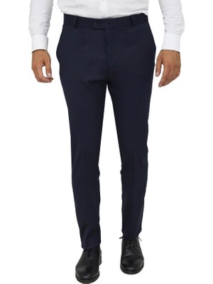 Wessi Lacivert Slim Fit Pantolon