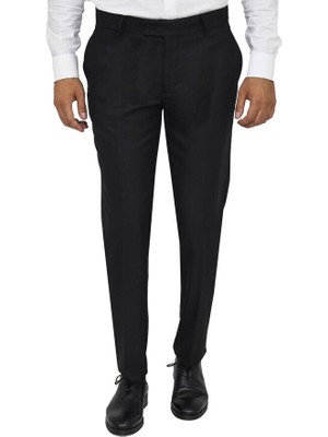 Siyah Desensiz Kumaş Pantolon