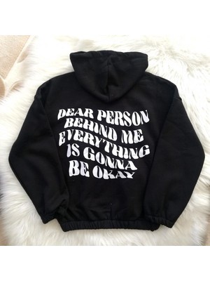 Dream Butik Oversize Dear Person Behind Me Kapşonlu Sweatshirt