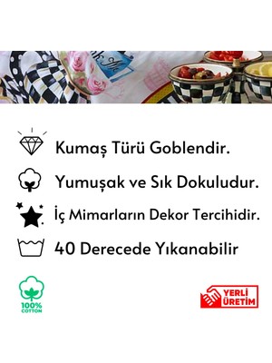 Lilies Atelier Mackenzie Model Siyah Yılbaşı Süsleri Yıldız Tarçın Desen 45X150 Runner I Luxury Dekor I Leke Tutmaz