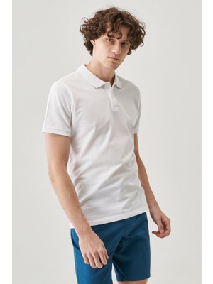 Lee Erkek Kırık Beyaz Regular Fit Polo Yaka T-Shirt