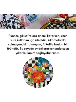 Lilies Atelier Mackenzie Model Siyah Meşe Yapraklı Palamut Desen Püsküllü 45 x 150 Runner I Dekor I Luxury Dekor