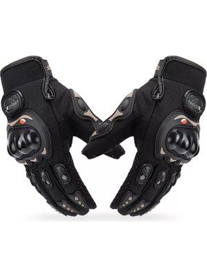 MOONRIDER Motosiklet Eldiveni Dokunmatik uyumlu Uzun Siyah Motor Eldiveni Kemik ve Avuç içi Korumalı Unisex Motorcu Eldiveni Nx-1