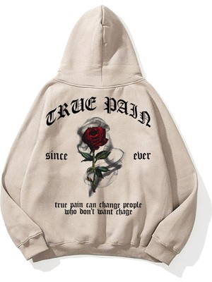 Trendiz Unisex True Pain Sweatshirt Taş