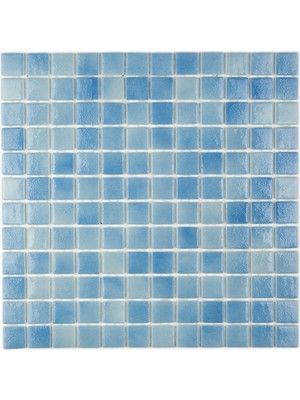 Havuz, Banyo, Sauna, Spa ve Tüm Yüzeyler Için 25X25 mm P.g. Mavi Cam Mozaik