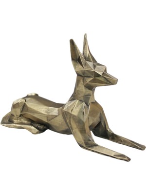 Evene Dekoratif Köpek Biblo Heykel El Yapımı Doberman Hediyelik Süs Eşyası Poly Model Tasarım Ürünü