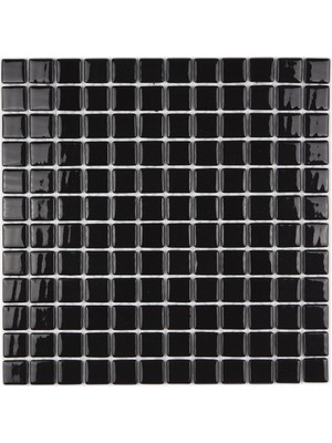 MozaiKristaL Mutfak, Banyo, Havuz, Sauna, Spa ve Tüm Yüzeyler Için 25X25 Siyah Cam Mozaik.