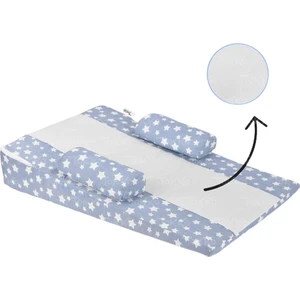 Çok Fonksiyonlu Yıkanabilir Kılıf Ortopedik Bebek Reflü Yatağı-Gaz Giderici Bebek Reflü Yastığı Mavi