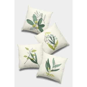 Çift Taraflı 4'lü Kırlent Kılıfı 43X43 Cm Gizli Fermuar Dokuma Premium Tay Tüyü Kumaş 4KR017