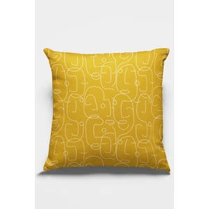 Premium Tay Tüyü Leke Tutmaz Kumaş Soyut Çift Taraflı Kırlent Yastık Kılıfı 43X43 Cm KRL035