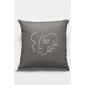 Leke Tutmaz Premium Tay Tüyü Kumaş Çift Taraflı Kırlent Soyut Yastık Kılıfı 43X43 Cm KRL044