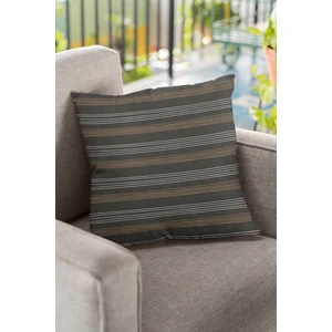 Premium Tay Tüyü Dokuma Kumaş Çizgili Çift Taraflı Kırlent Yastık Kılıfı 43X43 Cm KRL167