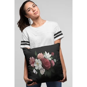 Premium Tay Tüyü Dokuma Kumaş Çiçekli Çift Taraflı Kırlent Yastık Kılıfı 43X43 Cm KRL436