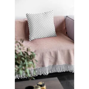 Puanlı Dokuma Premium Tay Tüyü Kumaş Çift Taraflı Kırlent Yastık Kılıfı 43X43 Cm KRL299