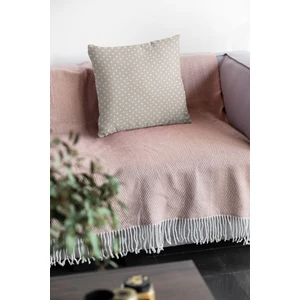 Premium Tay Tüyü Dokuma Kumaş Çift Taraflı Puanlı Kırlent Yastık Kılıfı 43X43 Cm KRL300