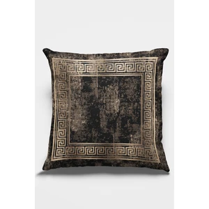 Premium Tay Tüyü Dokuma Kumaş Eskitme Çerçeveli Çift Taraflı Kırlent Yastık Kılıfı 43X43 Cm KRL327