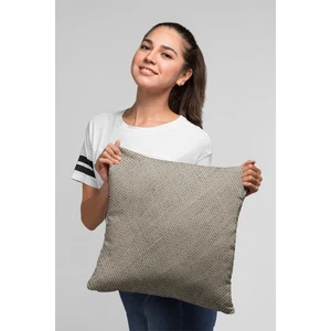 Hasır Jüt Görünümlü Premium Tay Tüyü Dokuma Kumaş Çift Taraflı Kırlent Yastık Kılıfı 43X43 Cm KRL371