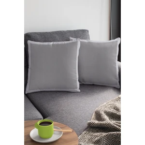 Çift Taraflı Kırlent Yastık Kılıfı Balık Sırtı Dokuma Premium Tay Tüyü Kumaş 43X43 Cm KRL351