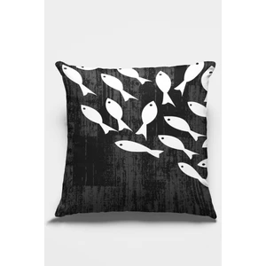 Tay Tüyü Dokuma Premium Kumaş Dekoratif Çift Taraflı Balıklı Kırlent Yastık Kılıfı 43X43 Cm KRL423