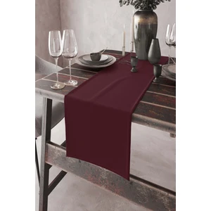 Bordo Tek Renk Sade Ranır Masa Örtüsü Premimum Dokuma Kumaş Düz 40X140 Cm RNR007