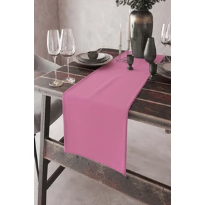 Pembe Tek Renk Sade Ranır Masa Örtüsü Premimum Dokuma Kumaş Düz 40X140 Cm RNR014