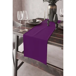 Mor Tek Renk Sade Ranır Masa Örtüsü Premimum Dokuma Kumaş Düz 40X140 Cm RNR012