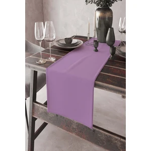 Lila Tek Renk Sade Ranır Masa Örtüsü Premimum Dokuma Kumaş Düz 40X140 Cm RNR013
